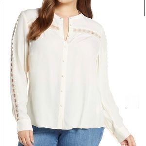 Boden scallop lace Amara blouse